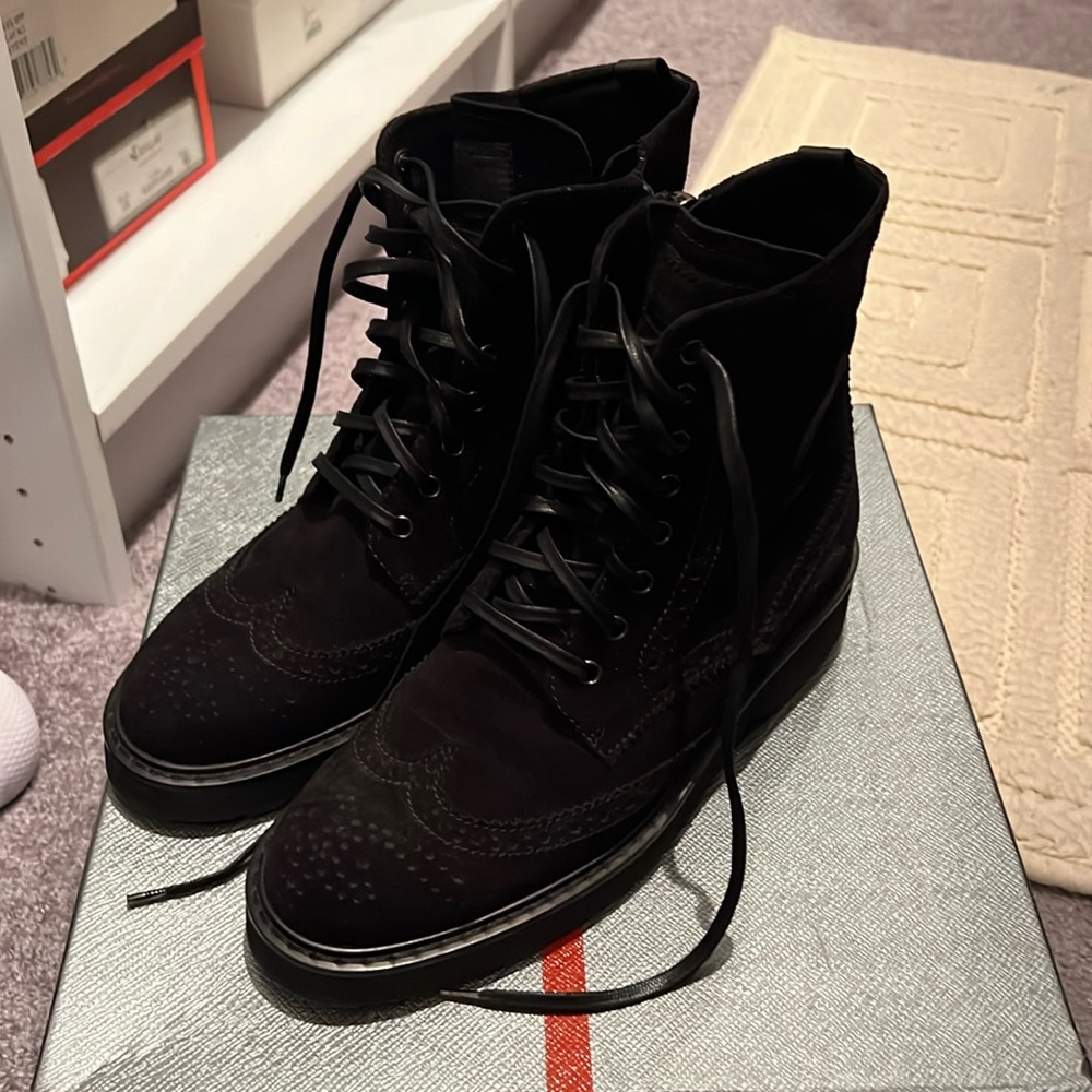Prada suede boots